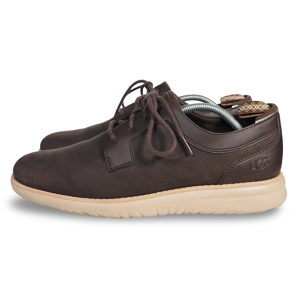 UGG Union Derby Hyperweave Waterproof Leather Oxfords Mens 11 Dark Brown 1104692